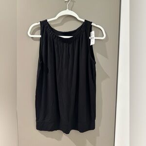 Loft Outlet black flowy halter top, band at waist, size S, new w/ tag